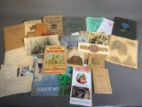 Group Lot Better Early Ephemera & Paper Travel, Ohio State, Native American Decals, Ohio and more