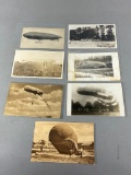 Group Lot Balloon/Dirigible/Zeppelin Real Photo Postcards RPPCs