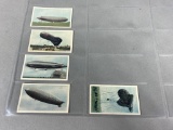 Group Lot of Balloon/Dirigible/Zeppelin Tobacco Cards