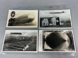 Group Lot of 4 Balloon/Dirigible/Zeppelin Postcards