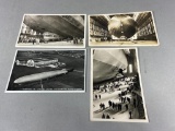 Group of 4 Balloon/Dirigible/Zeppelin RPPC Real Photo Postcards
