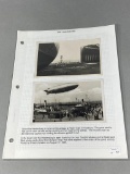 2 Real Photo Postcards German Zeppelin Hindenburg