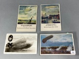 Group Lot of Balloon/Dirigible/Zeppelin Postcards