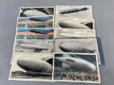 Group Lot of Balloon/Dirigible/Zeppelin Postcards