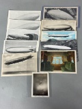 Group Lot Balloon/Dirigible/Zeppelin Postcards, Snapshot Photo