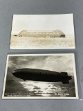 2 Akron Balloon/Dirigible/Zeppelin Real Photo Postcards RPPCs