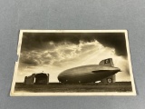 German WWII Balloon/Dirigible/Zeppelin RPPC Real Photo Postcard Nice Postmark