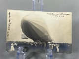 Rare RPPC Real Photo Postcard German Zeppelin LZ-4 Before Total Loss