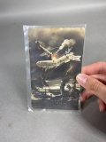 Unusual Postcard Balloon/Dirigible/Zeppelin Air Attack WWII Battle