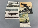 Group Lot of Balloon/Dirigible/Zeppelin Postcards