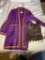60'S / 70's La Scala Purple Leather Coat & Leather Purse
