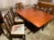 Antique Dining Table with Chairs and 3 Leaves
