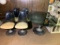 Vintage MCM Chromcraft Smoked Lucite Oval Dining Table with 4 Chairs