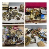 Large Lot of Antique and Vintage Costume Jewelry