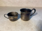 (2) Sterling Marked Baby Cups. See Pictures for Gram Weight