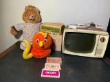 Vintage 1985 FOB Hand Puppet from Teddy Ruxpin, Teddy Ruxpin with Cassette Tapes and...