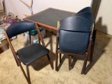 Vintage Stakmore Card Table with 4 Chairs