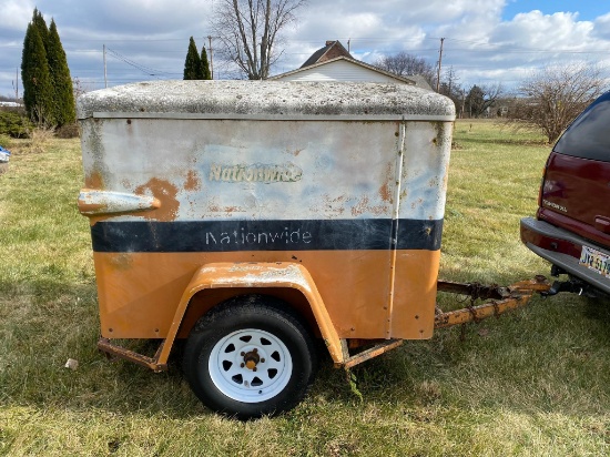 Neat 1960s National Rental Cargo Trailer New Tires/Wheels 4' x 6'