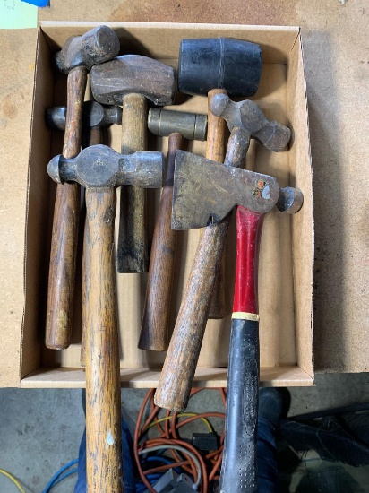 Assorted Hammers, Mallet, and Hatchet