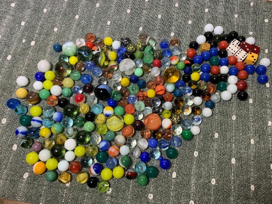Group of Marbles & Dice