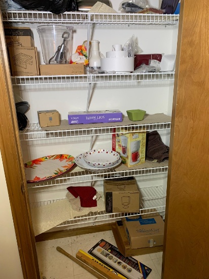 Bathroom Cleanout - Pampered Chef Items, Light Bulbs, Shower Curtain, Cleaning Items