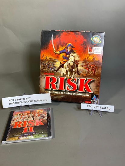 Sealed Risk by Hasbro Interactive PC Game & Opened Risk II by Microprose PC CD-ROM Game
