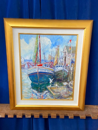 Original Leslie Cope Oil on Board Painting