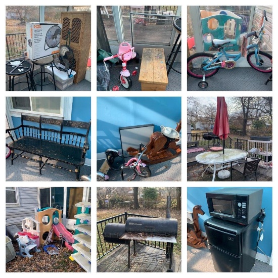 Sunporch and Backyard Areas Contents lot