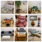 Basement Contents Lot - Ratan Sofa, Coffee Table, Side Stands, Recliner, Dining Set with Chairs,