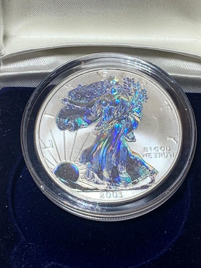 2003 Hologram American Silver Eagle Coin 1 Troy oz .999