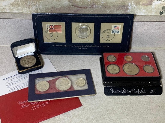 United States Bicentennial Silver Uncirculated Set, 1976 Proof Set, Postal Service Limited Edition