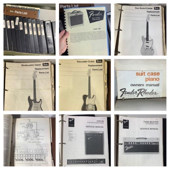 Large Group of Fender Manuals