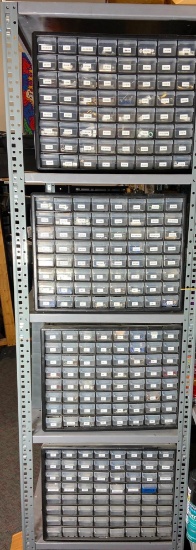 4 cabinets of resistors including 4k Ohms, 6.5k, 240K, and More