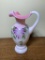 Fenton Rosalene Trailing Floral Pitcher