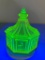 Glowing Amber Imperial Glass Candy Dish