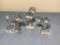 Heisey Sparky Plug Horse Figurine, Heisey Kicking Colt & Heisey Standing Colt