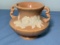 Vintage Weller Pottery Cameo Rose Double Handled Vase