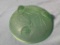 Vaseline Glass Footed Dish