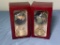 Two Mini Gemstone Globes