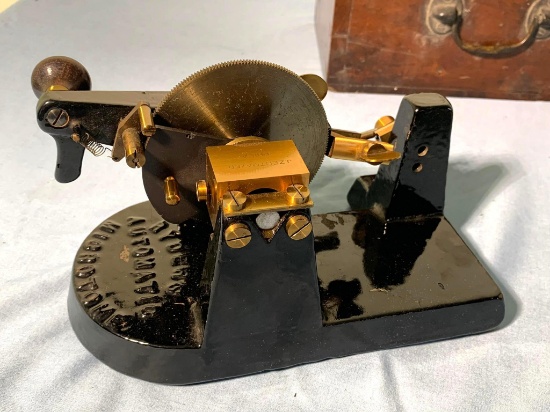 Rare J. Zentmayer Automatic Microtome Antique Scientific Instrument