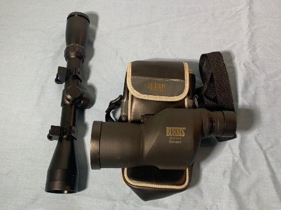 Burris Compact Spotting Scope (NO TRIPOD) & Unmarked Gun Scope