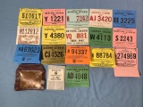 Group of Vintage Ohio Hunting Licenses including a 1945