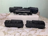 Plastic Lionel Locomotive & Train Cars