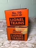 Two Lionel Trains No. 110 Trestle Set