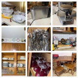 Kitchen Contents - Waffle Iron, Toaster, Mixer, Glassware, Collector Plates
