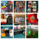 Great Group of Vintage VHS Tapes, Lighter Pistol, CD's,
