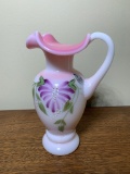 Fenton Rosalene Trailing Floral Pitcher