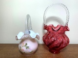 Two Fenton Baskets
