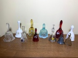 Group of Fenton Bells, Tiffin, & Metal Bells