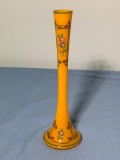 Vintage Art Deco Style Hand Painted Orange Bud Vase